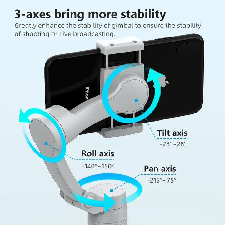 Portable 3-Axis Handheld Gimbal Stabilizer for Smartphones